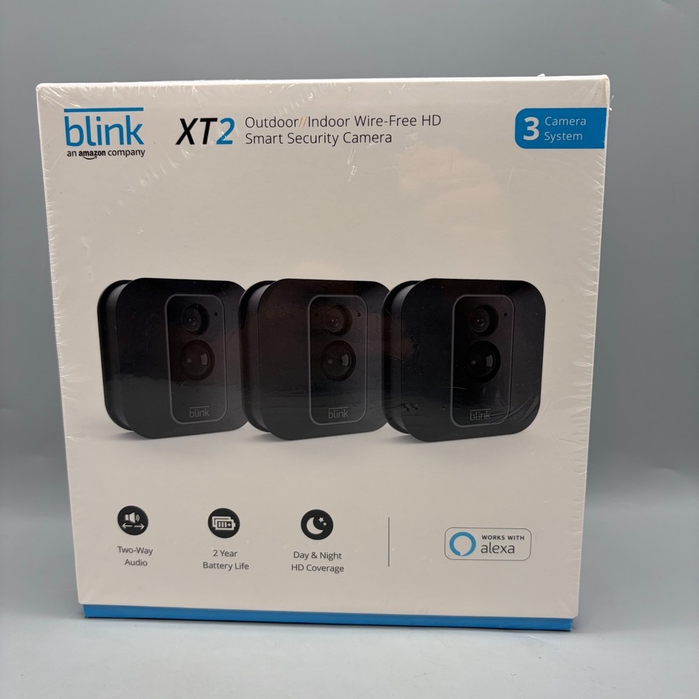 3 Blink XT2 Wi-Fi 1080p Indoor/Outdoor Security Cameras - Sealed